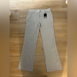 NEW PUWEER Gray Career Stretch Pants Pockets Straight Leg Slacks XL 34” inseam